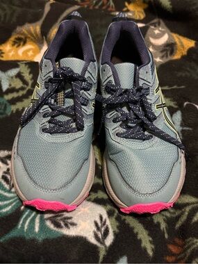ASICS Gel Venture 9 Trail Running Shoes Blue Pink Women’s Size 9